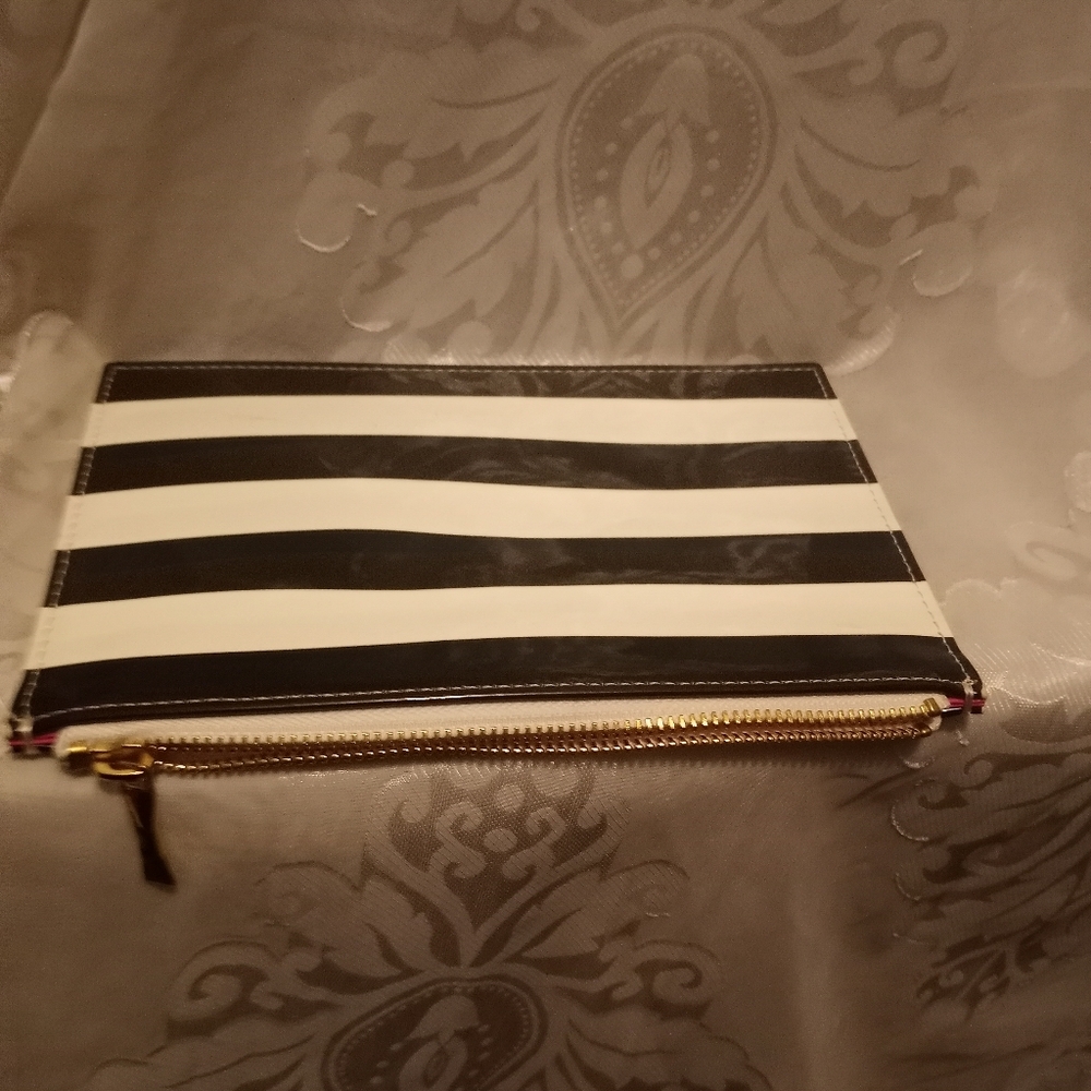 Kate Spade Black and White Striped Clutch - Picture 5 of 10